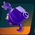Фиолетовая прыскучая рыбка