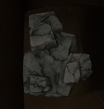 Мраморные камни в шахте